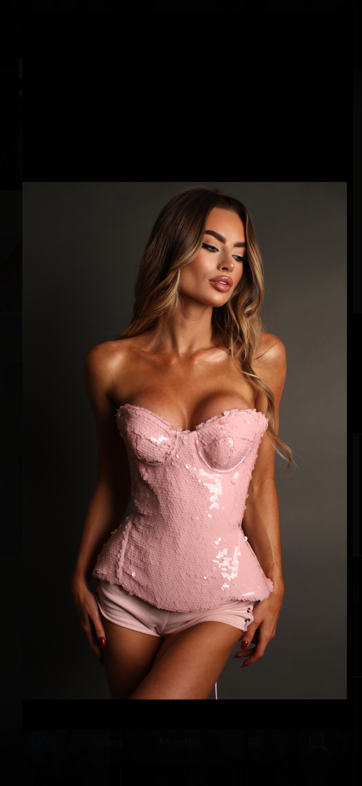 Pink Sequin Corset